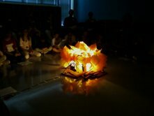 A picture of the "Storytellers' Fire" Ms. Emmel's class created.